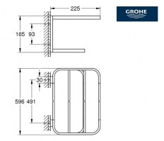 MEDIDAS ESTANTE TOALLERO SELECTION GROHE